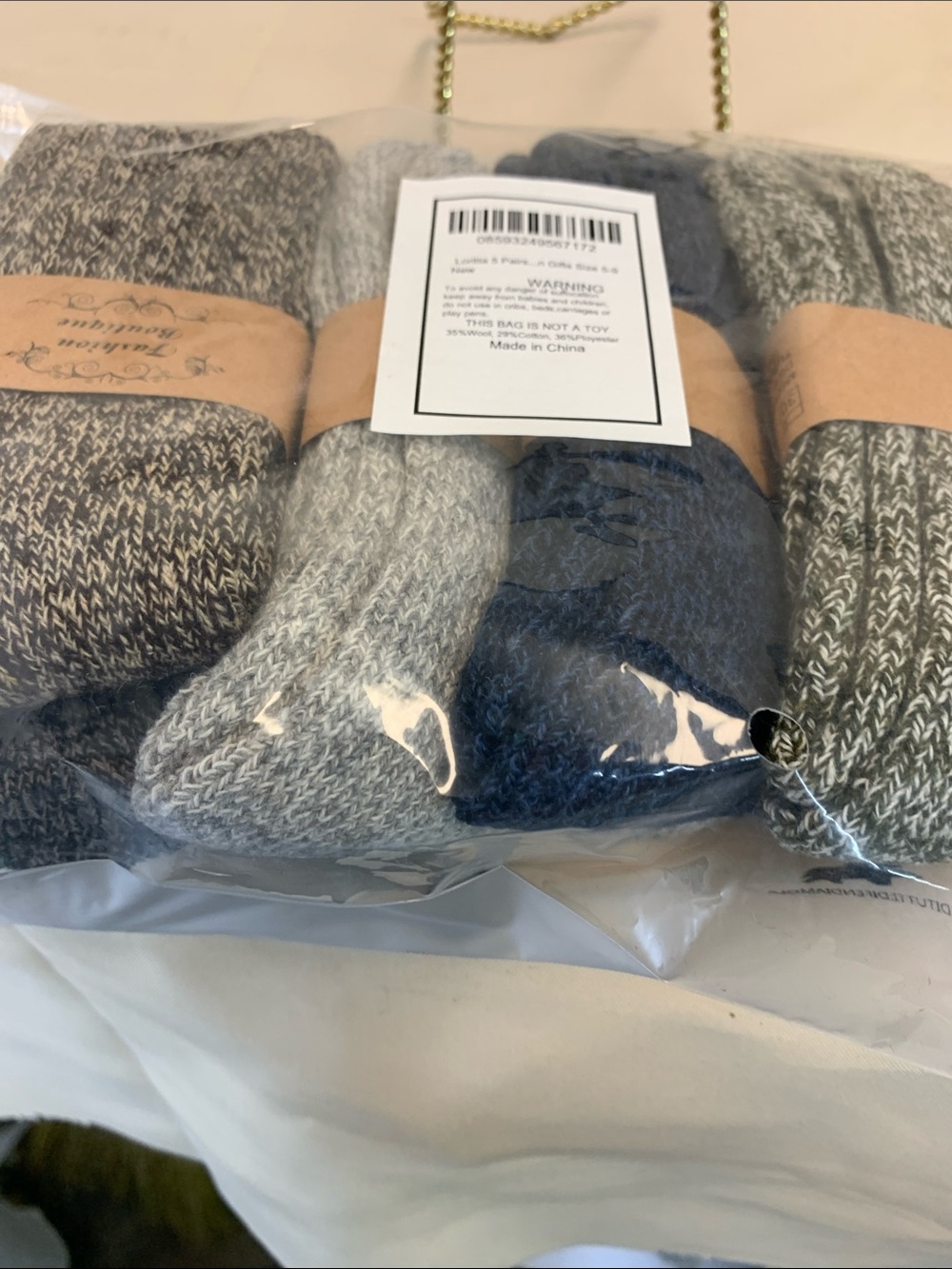 Loritta 5 Pairs Women's Winter Wool Socks NWT Size 5-9